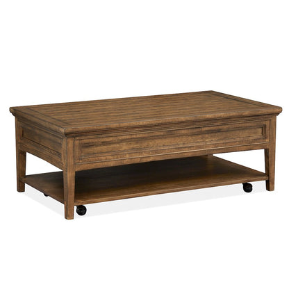 Bay Creek Toasted Nutmeg Rectangular Cocktail Table With Casters
