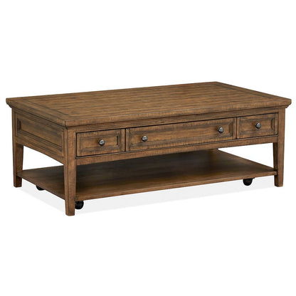 Bay Creek Toasted Nutmeg Rectangular Cocktail Table With Casters