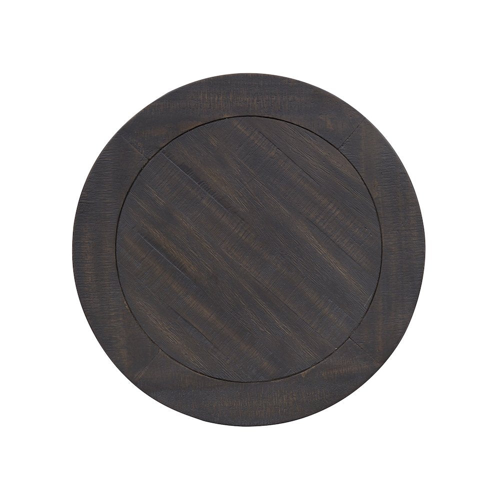 Westley Falls Graphite Round Accent End Table