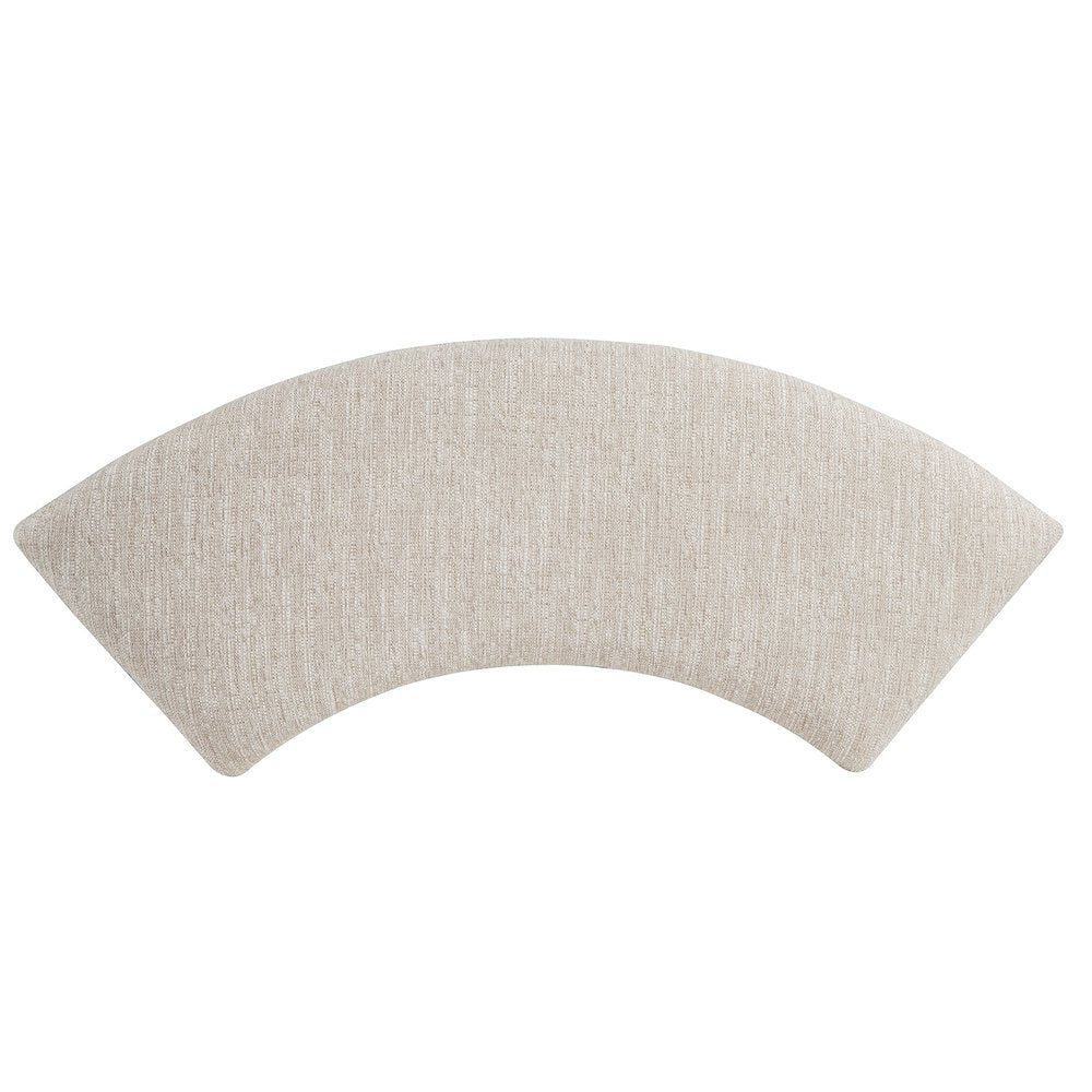 Paxton Place Dovetail Grey Upholstered Curved Bench