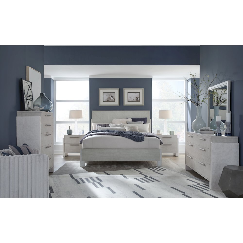 Lorelei Misty Cloud King Panel Bed