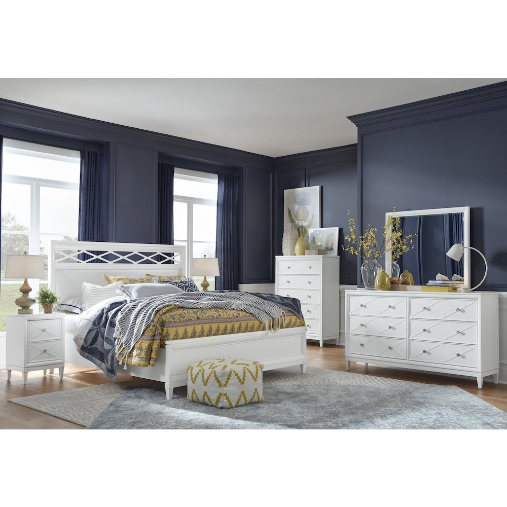 Springhouse Whisper White King Upholstered Panel Bed