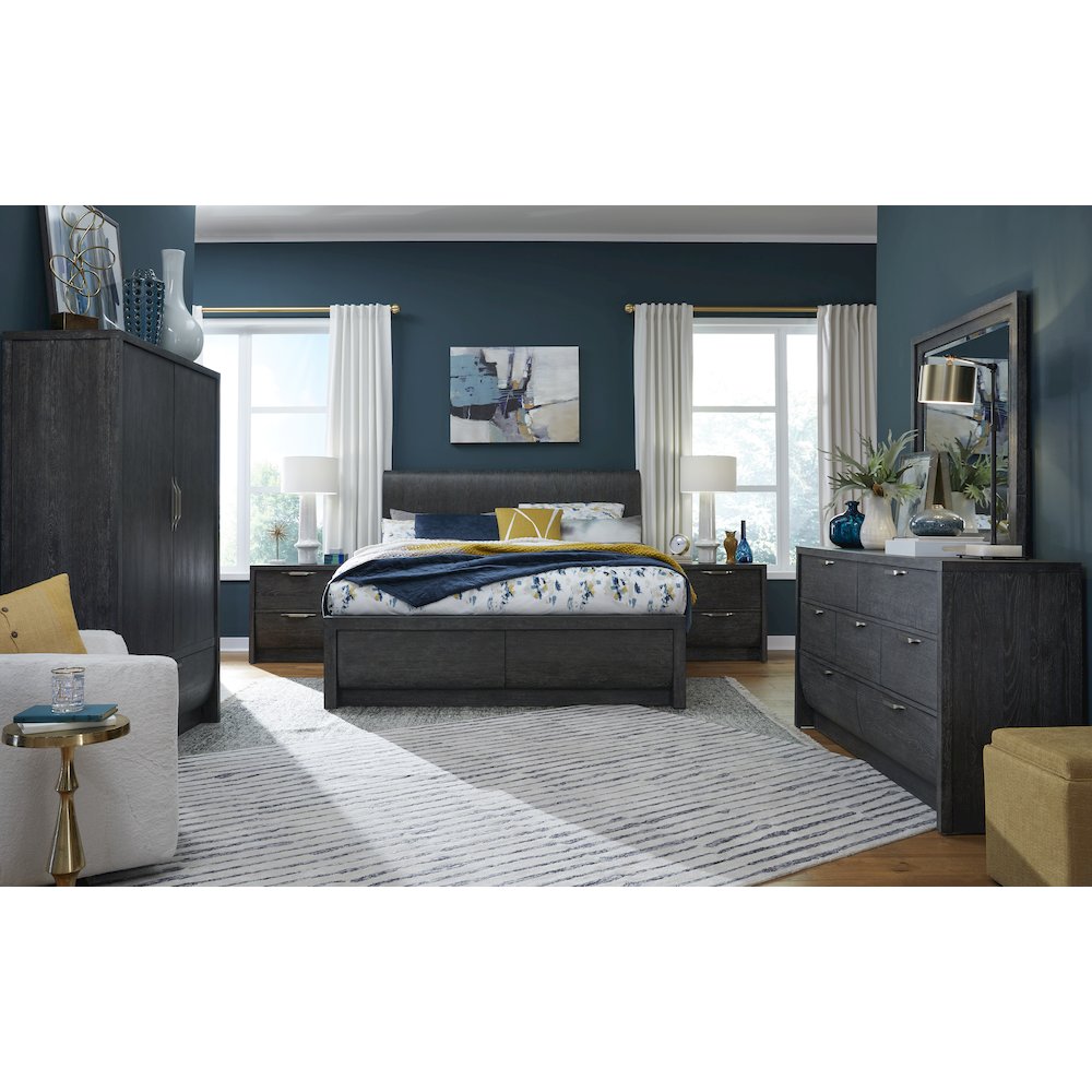 Kinsley Black Heron California King Panel Bed