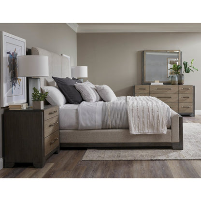 Pulaski Anderson Park Moose Trail And Frontier Brown King Upholstered Bed