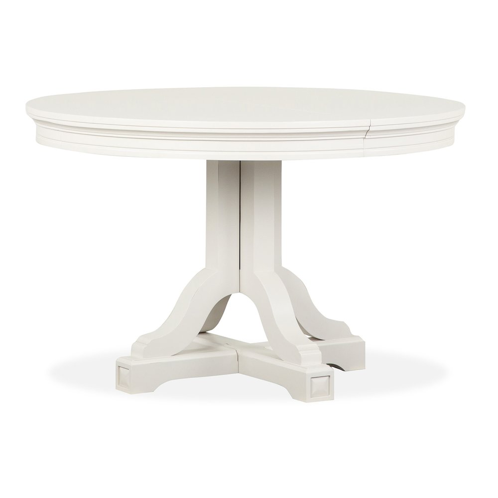 Willowbrook Egg Shell White Extendable 48" Round Dining Table