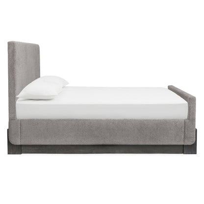 Kinsley Black Heron Queen Upholstered Panel Bed