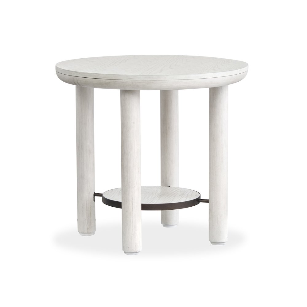 Sunset Cove Moonlight Pearl Round End Table