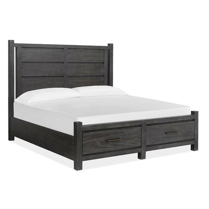 Plum Creek Ravenwood Black Queen Panel Storage Bed