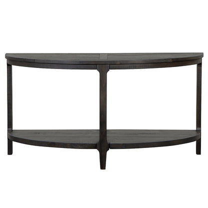 Boswell Peppercorn Demilune Sofa Table