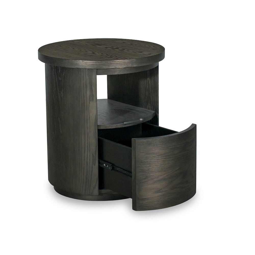 Bosley Coffee Bean Round End Table