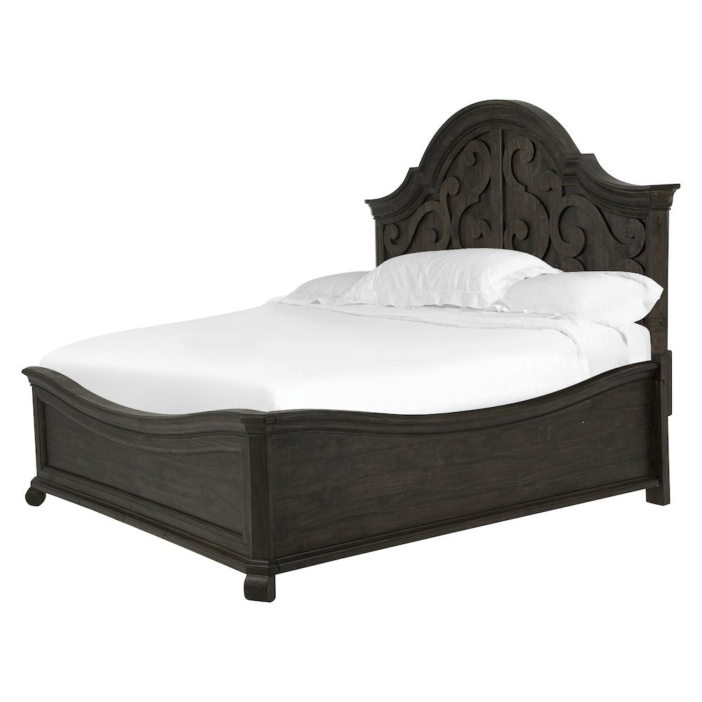 Bellamy Peppercorn California King Shaped Panel Bed