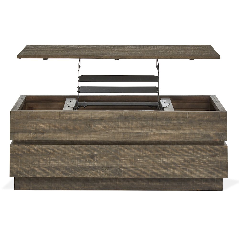 Baisden Tobacco Lift Top Storage Cocktail Table With Casters