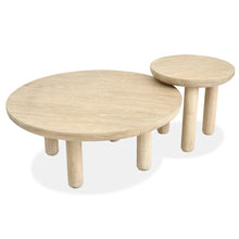 Sunset Cove Sanibel Brown Nesting Cocktail Table With Casters