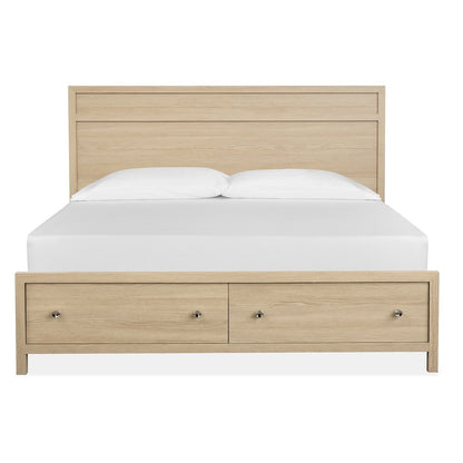 Merrifield Sandstone Beige King Panel Storage Bed