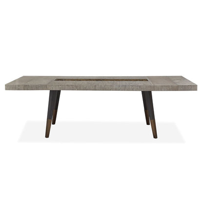 Ryker Nocturn Black And Coventry Grey Rectangular Dining Table