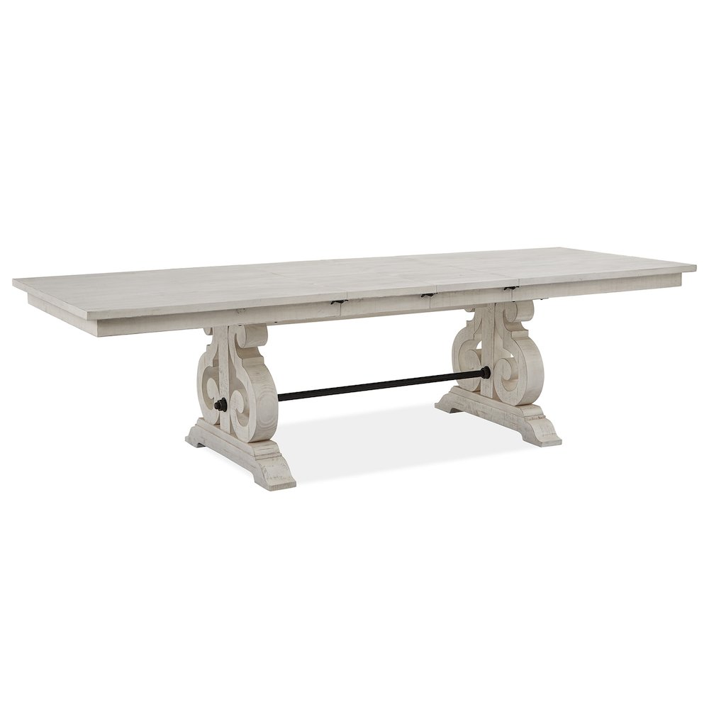 Bronwyn Alabaster And Toasted Nutmeg Extendable Rectangular Dining Table