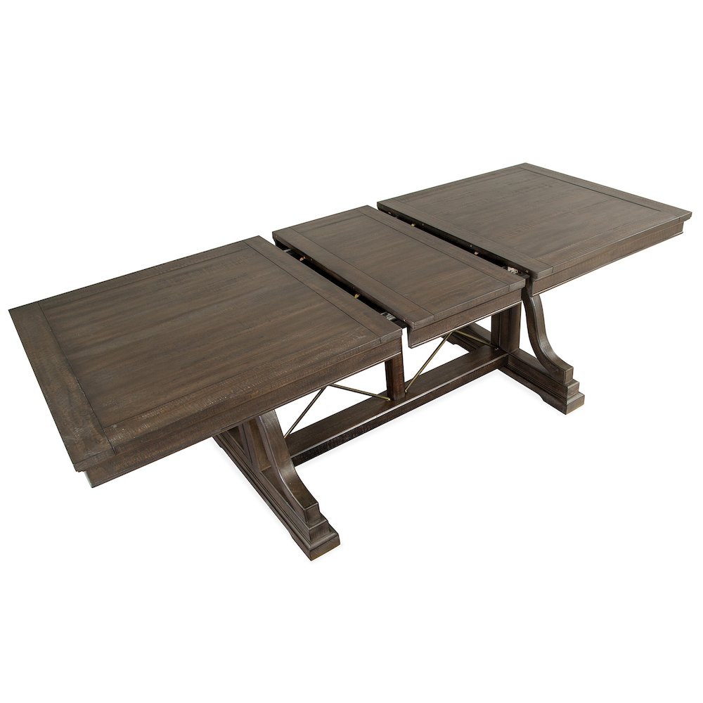 Westley Falls Graphite Extendable Trestle Dining Table