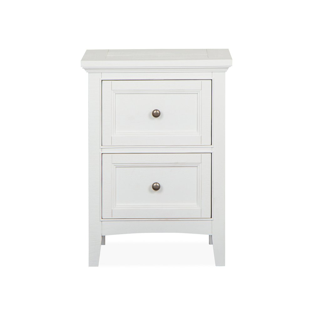 Heron Cove Chalk White And Dovetail Grey Small Drawer Nightstand