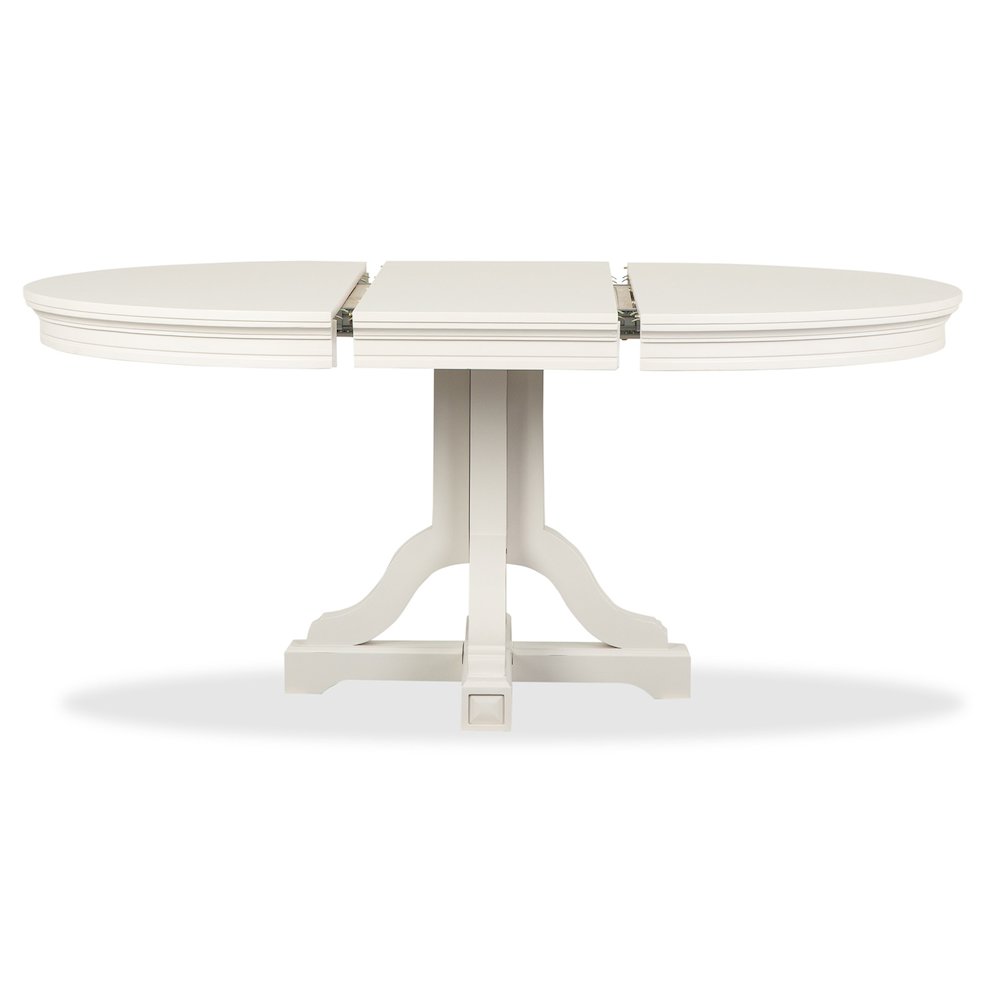 Willowbrook Egg Shell White Extendable 48" Round Dining Table