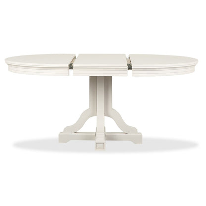Willowbrook Egg Shell White Extendable 48" Round Dining Table
