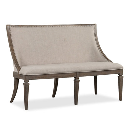 Lancaster Dovetail Grey Upholstered Bench
