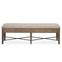 Paxton Place Dovetail Grey Upholstered Bench