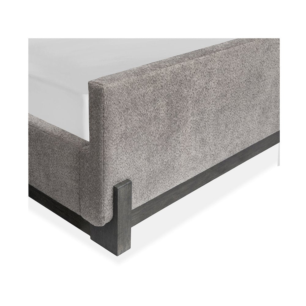 Kinsley Black Heron Queen Upholstered Panel Bed