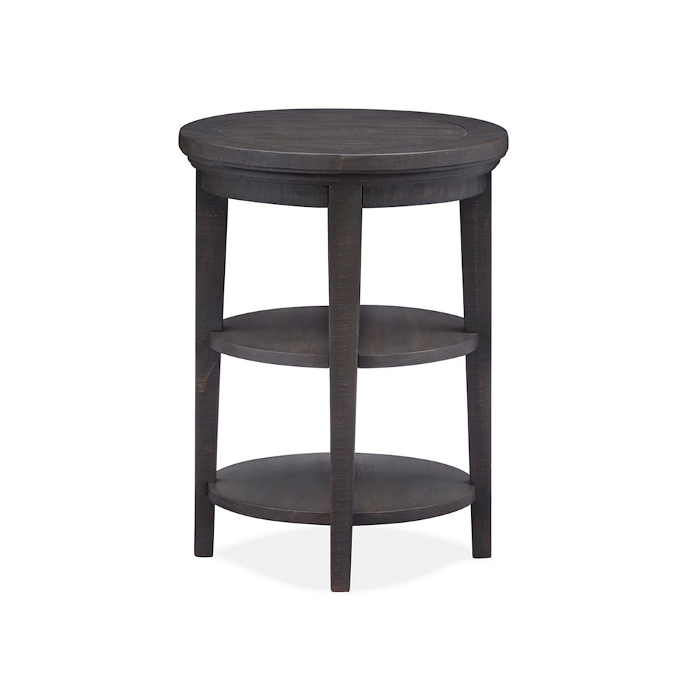 Westley Falls Graphite Round Accent End Table