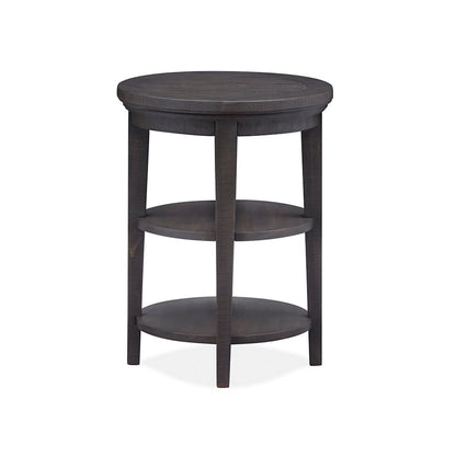 Westley Falls Graphite Round Accent End Table
