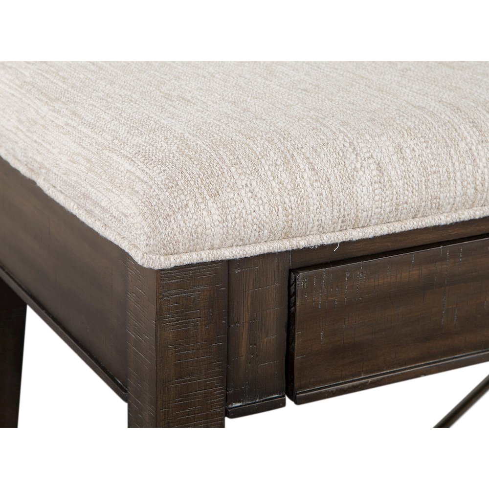 Westley Falls Graphite Upholstered Bench