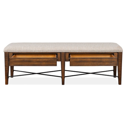 Bay Creek Toasted Nutmeg Upholstered Bench