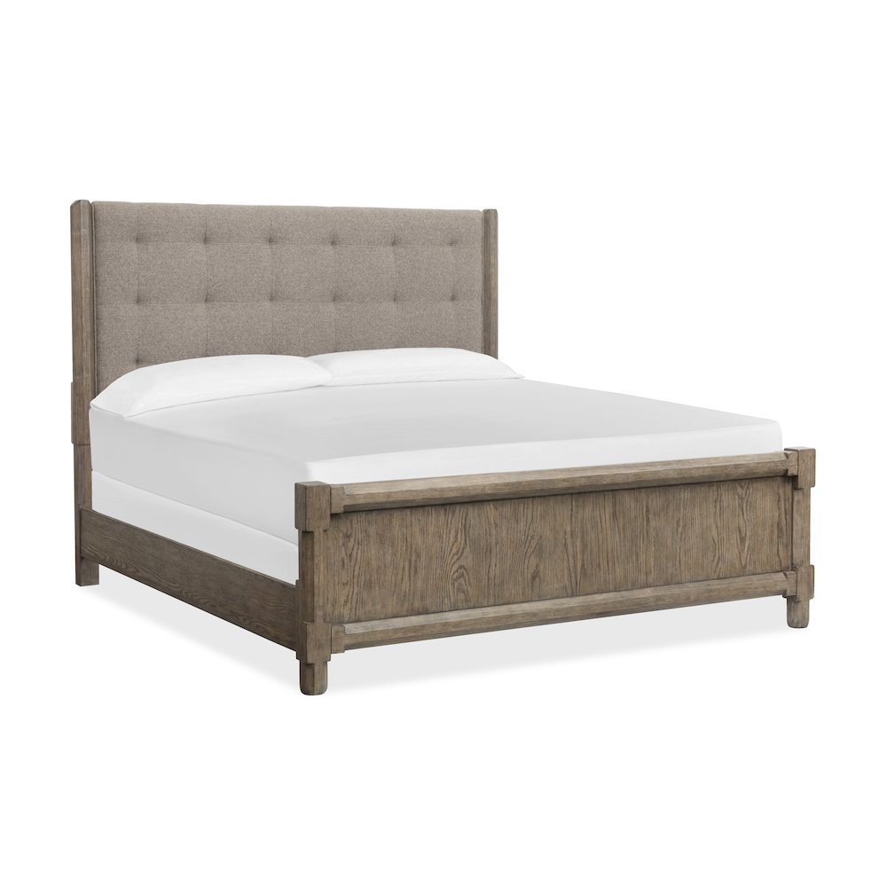 Claremont Smokey Taupe California King Upholstered Panel Bed