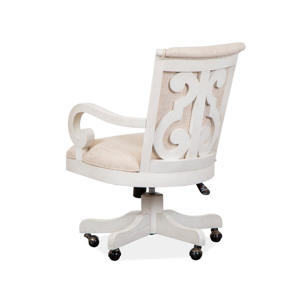 Bronwyn Alabaster Fully Upholstered Swivel Chair