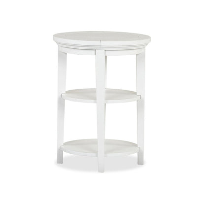 Heron Cove Chalk White Round Accent End Table