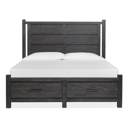 Plum Creek Ravenwood Black Queen Panel Storage Bed