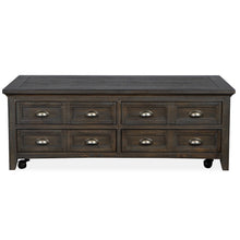 Westley Falls Graphite Lift Top Storage Cocktail Table With Casters