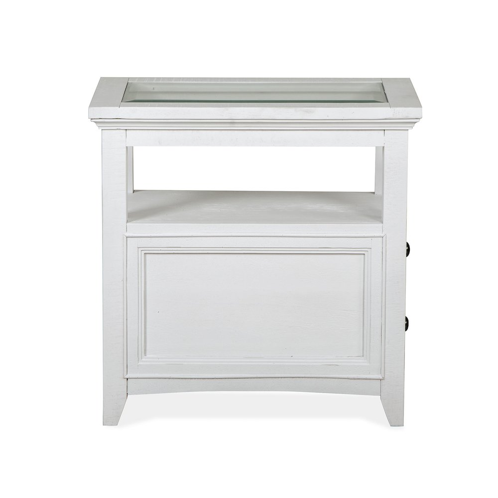 Heron Cove Chalk White Chairside End Table