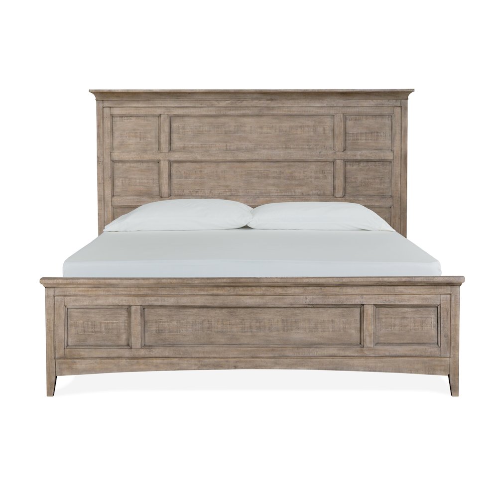 Paxton Place Dovetail Grey King Panel Bed