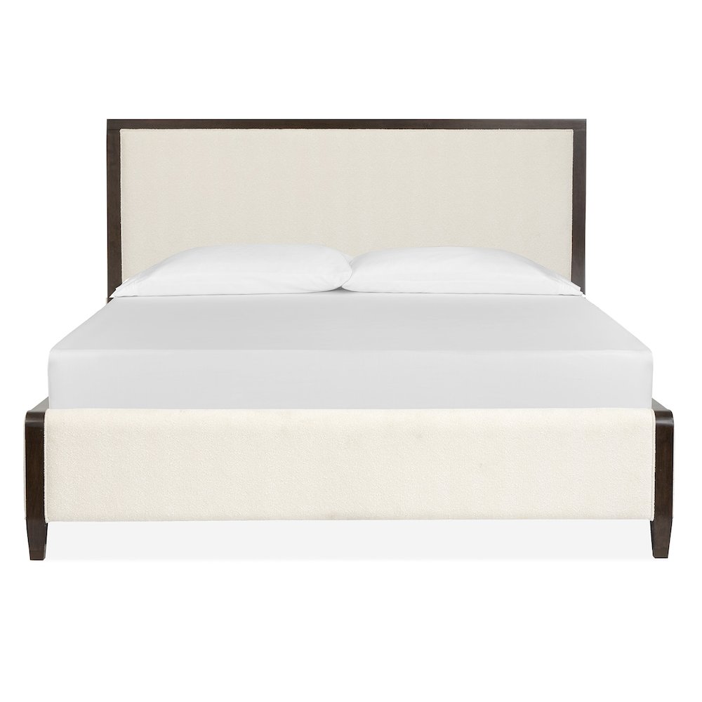 Rowan Espresso King Upholstered Panel Bed