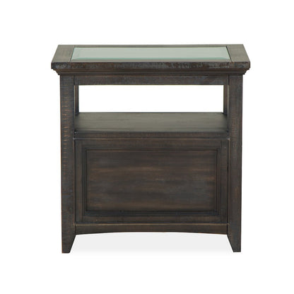 Westley Falls Graphite Chairside End Table