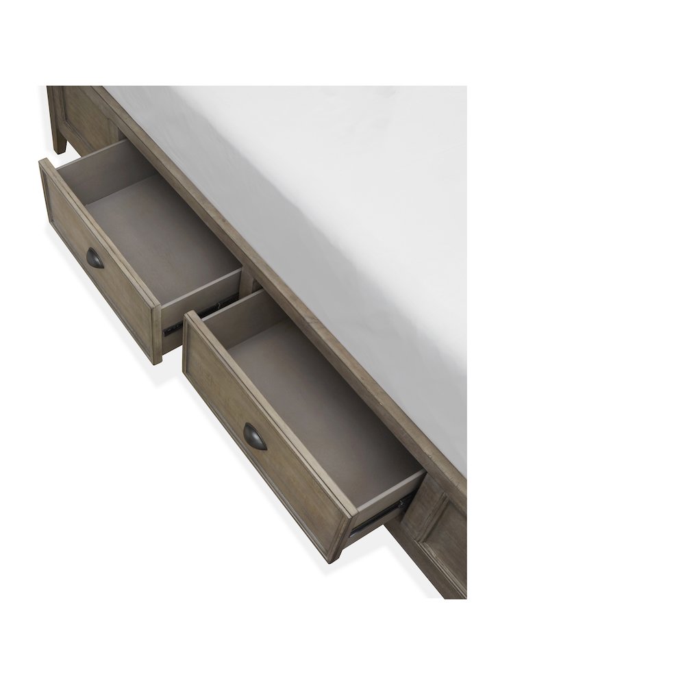 Paxton Place Dovetail Grey Queen Panel Storage Bed