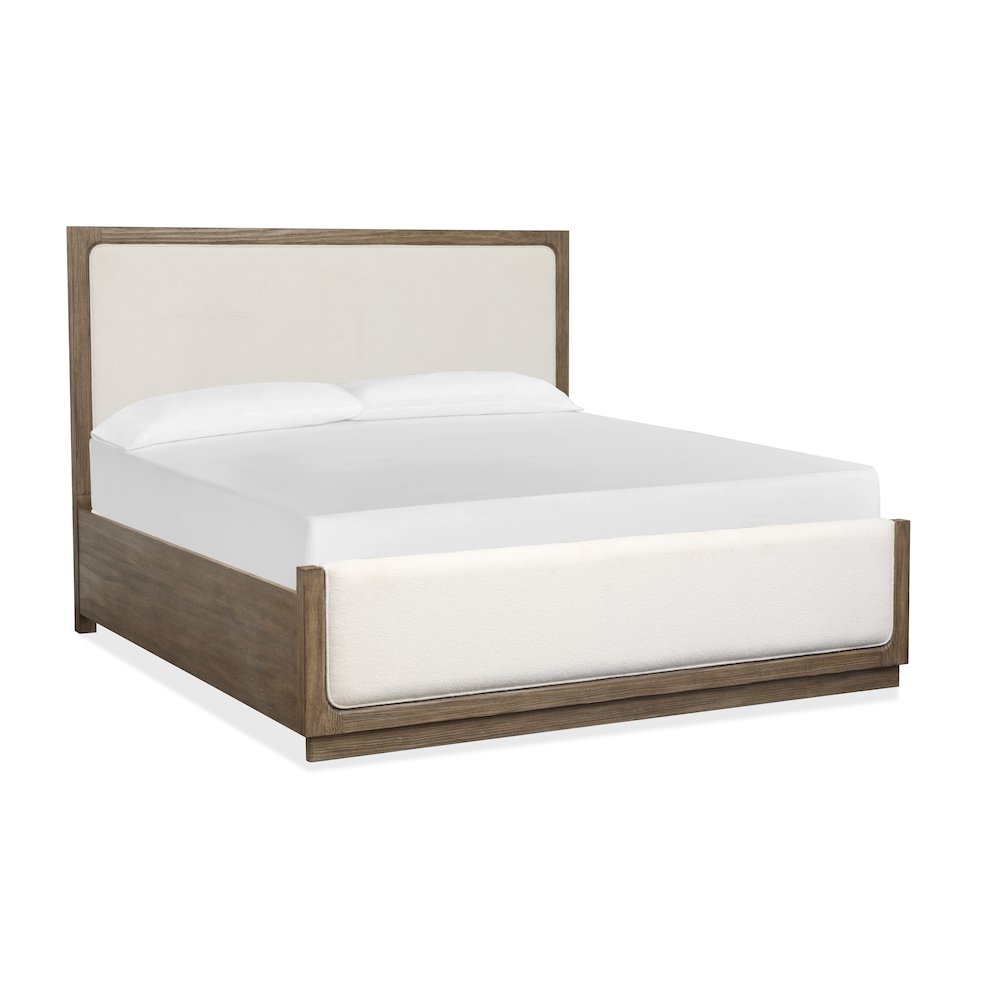 Westbourne Dark Umber Queen Upholstered Panel Bed