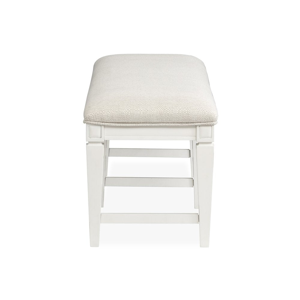 Willowbrook Egg Shell White Upholstered Bench