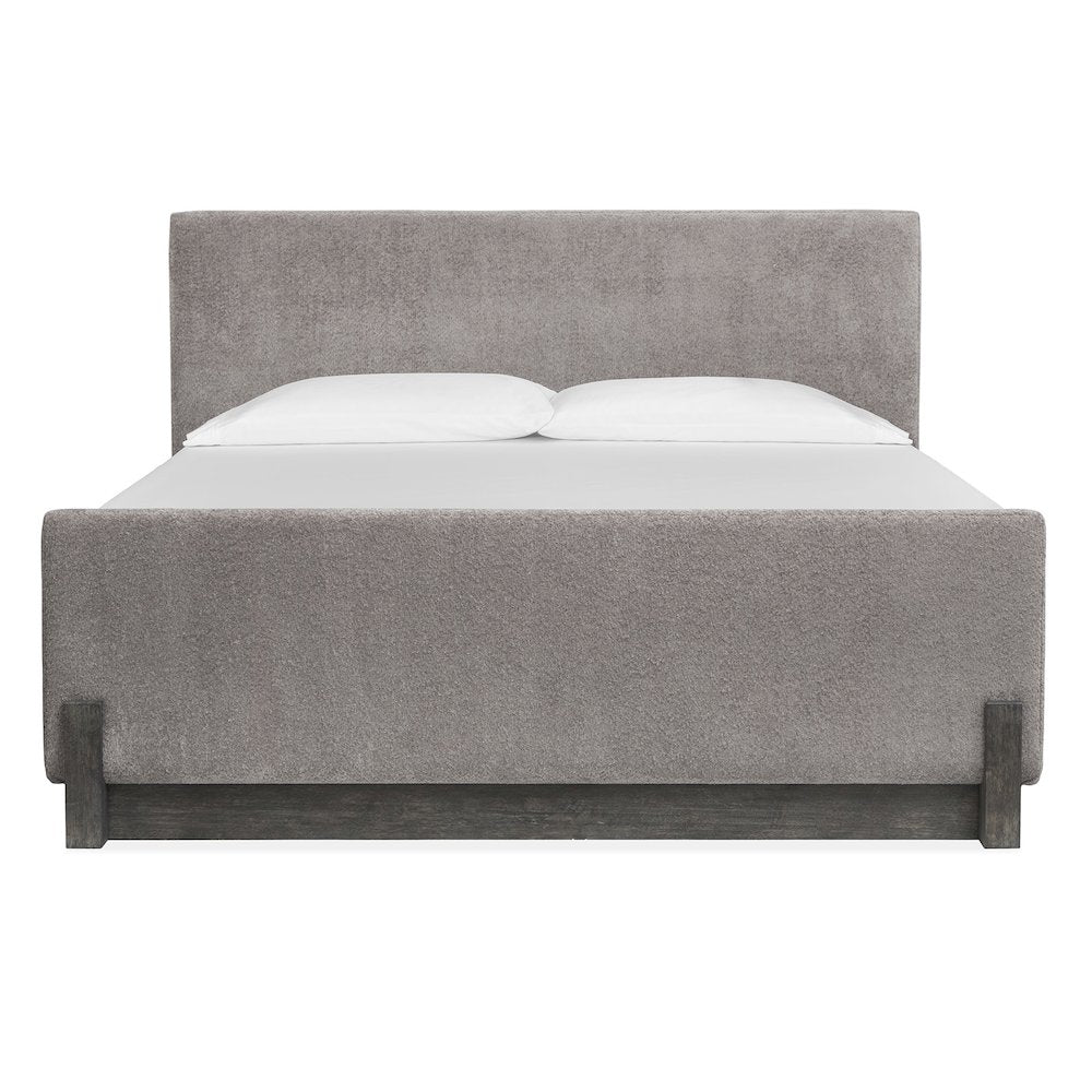 Kinsley Black Heron Queen Upholstered Panel Bed