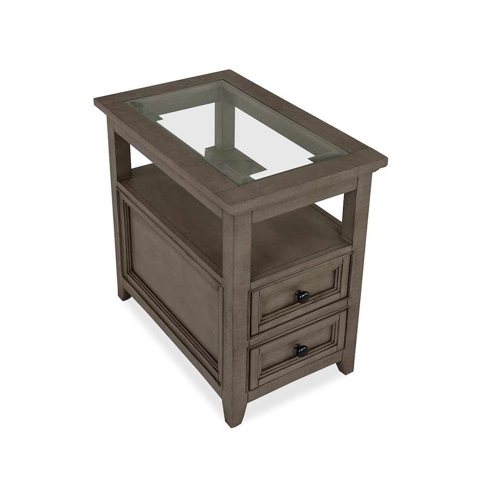 Paxton Place Dovetail Grey Chairside End Table