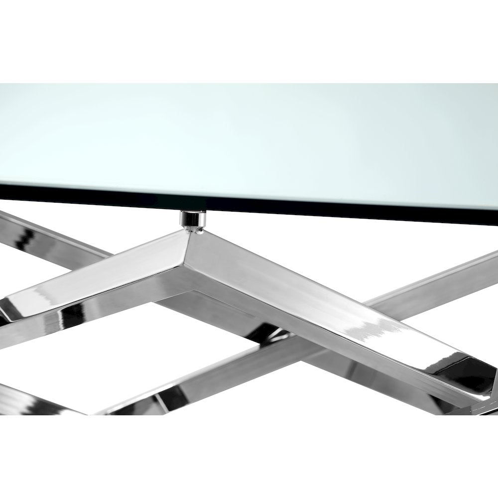 Lenox Square Chrome Octagonal End Table