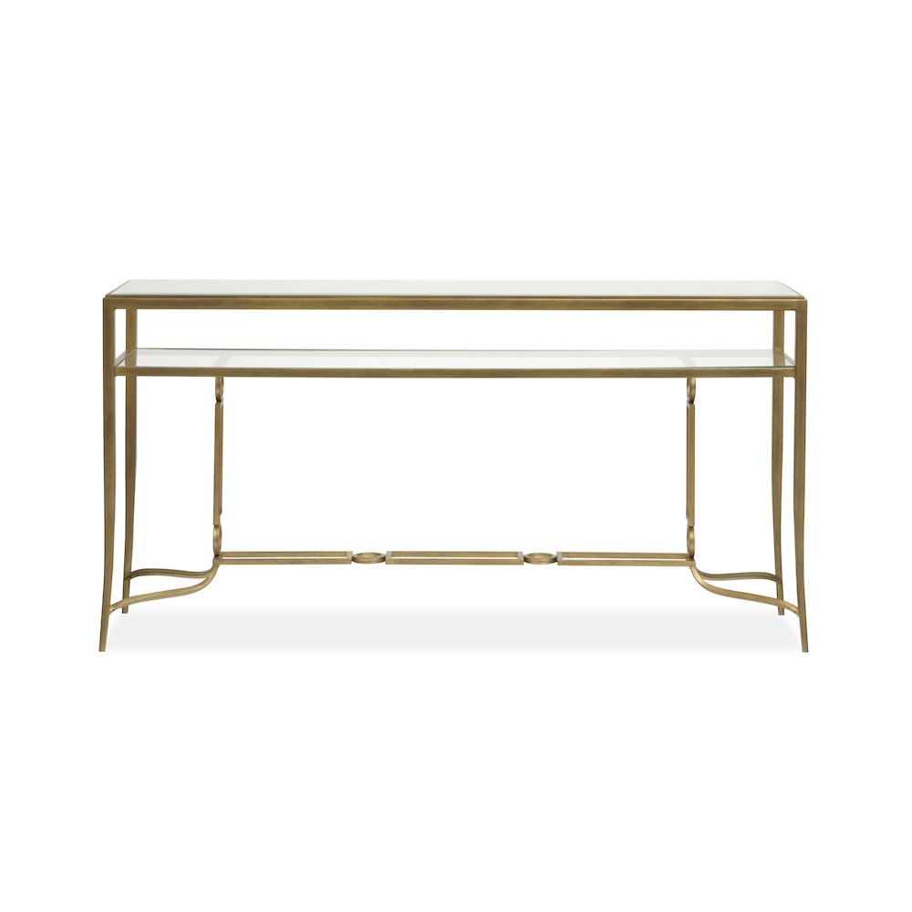 Lorena Burnished Brass Rectangular Cocktail Table