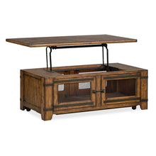 Chesterfield Farmhouse Timber Lift Top Storage Cocktail Table With Casters
