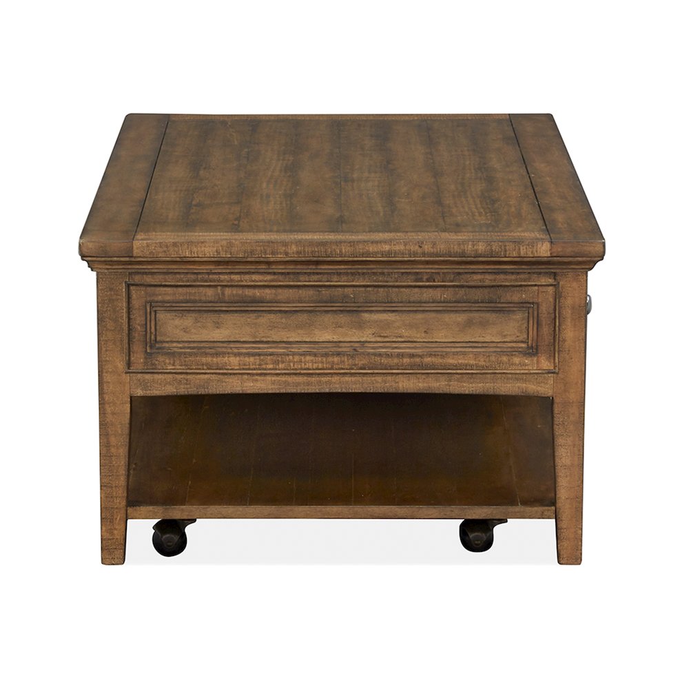 Bay Creek Toasted Nutmeg Rectangular Cocktail Table With Casters