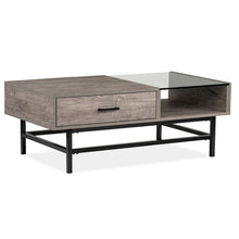 Fenwick Whitetail Brown And Smoke Glass Rectangular Lift Top Cocktail Table